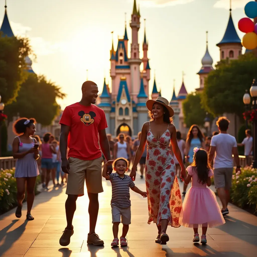 Феерическое вечернее шоу с фейерверками в парке