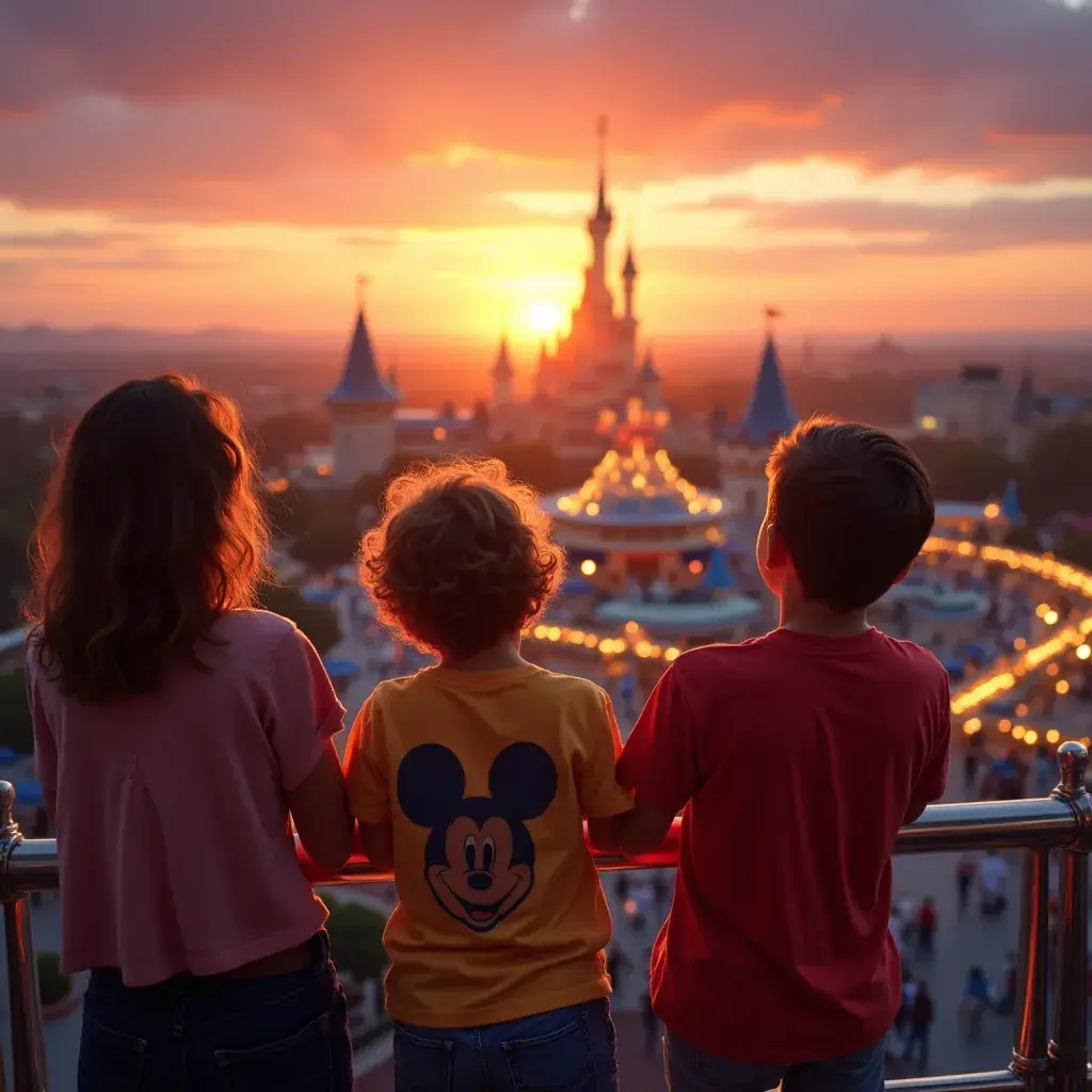 Дети, пробирающиеся по лабиринту в тематическом парке